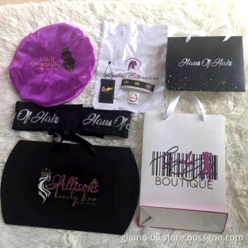 Trendy Products Packaging Pillow Shape Customized Design Printing Logo Gift Pillow Box Hair Extensions Package Box